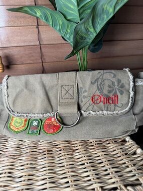 O'Neill Khaki Canvas Sling Shoulder Bag